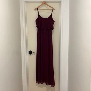 Show Me Your Mumu Caitlin Ruffle Maxi Dress size L